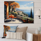 French Mediterranean Bliss In Provence III - Landscapes Canvas Wall Art