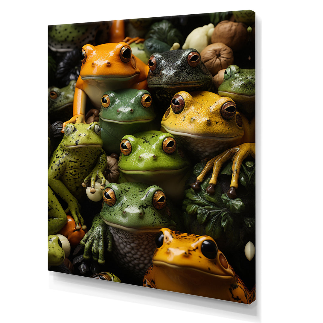 Toads Family - Frog Canvas Wall Art