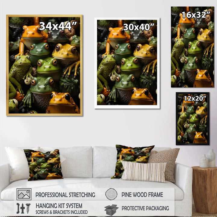 Toads Family - Frog Canvas Wall Art