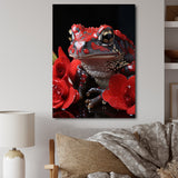 Red Frog Portrait - Frog Wall Decor
