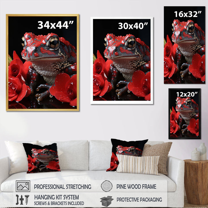 Red Frog Portrait - Frog Wall Decor