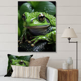 Green Frog Portrait - Frog Wall Art Prints