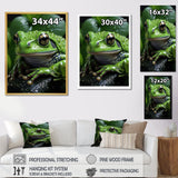 Green Frog Portrait - Frog Wall Art Prints