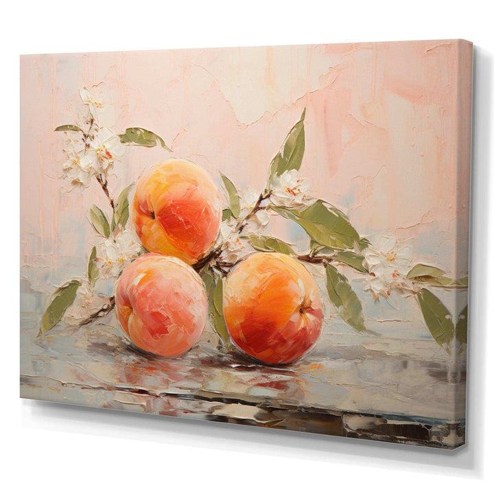 Fruit Abstract Peach - Food &amp; Beverage Canvas Wall Art