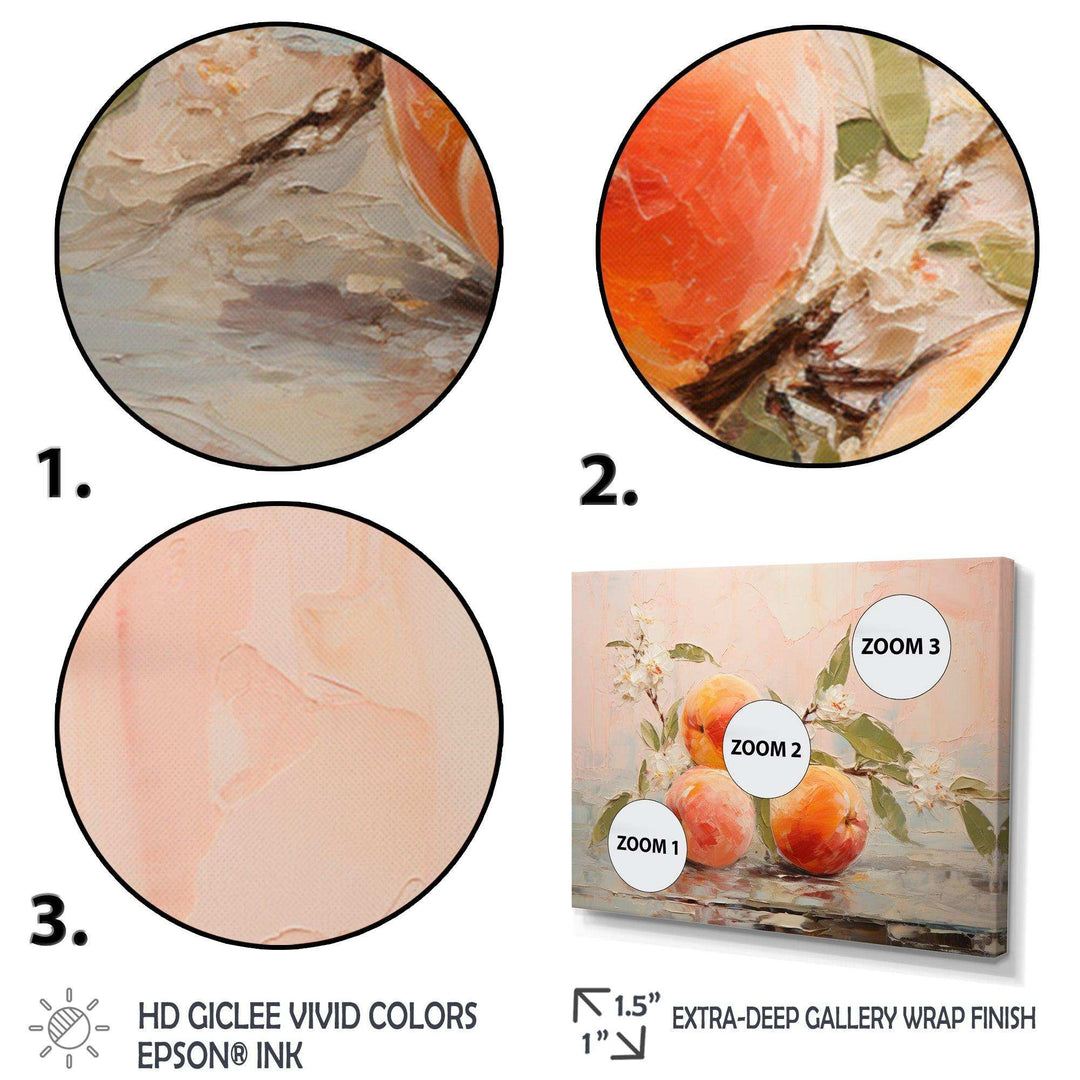 Fruit Abstract Peach - Food &amp; Beverage Canvas Wall Art