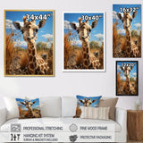 Cute Giraffe Portrait - Beige Giraffe Wall Art