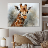 Giraffe Elegant Portrait - Giraffe Framed Canvas Art