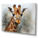 Giraffe Elegant Portrait - Giraffe Framed Canvas Art