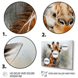 Giraffe Elegant Portrait - Giraffe Framed Canvas Art