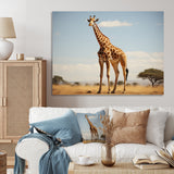 Giraffe Gentle Horizon - Giraffe Living Room Wall Art