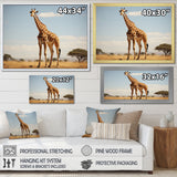 Giraffe Gentle Horizon - Giraffe Living Room Wall Art