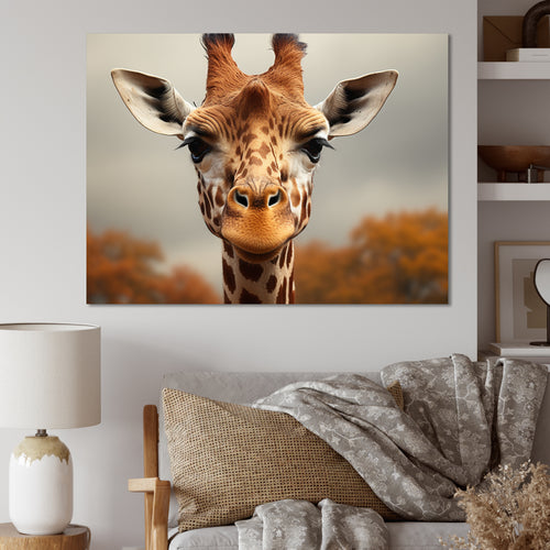 Giraffe Gentle Portrait - Giraffe Bedroom Wall Art