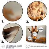 Giraffe Gentle Portrait - Giraffe Bedroom Wall Art