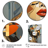 Glam Harmonious Cubist Woman Portrait I - Fashion Canvas Wall Art