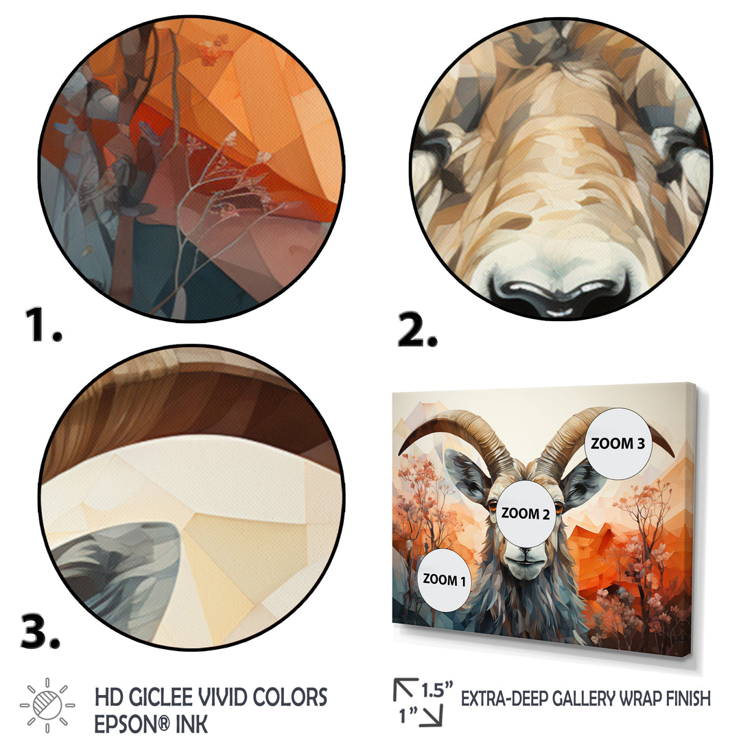 Goat Mountain Explorer Geometric - Goat Wall Decor