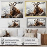 Goat Mountain Majesty - Goat Framed Canvas Art