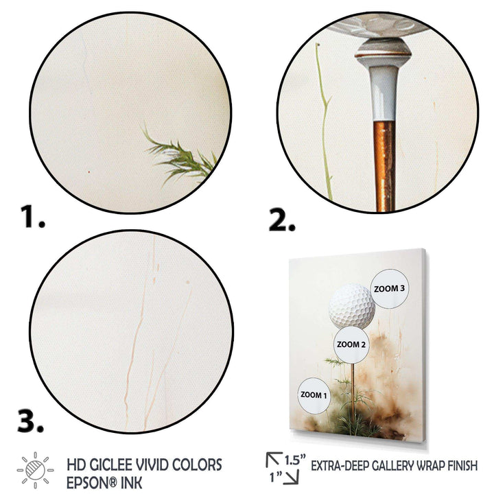 Minimalism Golf Tees IX - Sports Canvas Wall Art