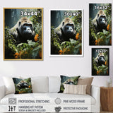 Gorilla In Jungle - Gorilla Living Room Wall Art