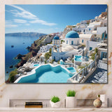 Greece Santorini Dreams I - Landscapes Canvas Wall Art