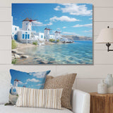 Greece Serenity In Mykonos - Landscapes Canvas Wall Art