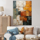 Hardedge Art Earthy Euphony I - Abstract Canvas Wall Art