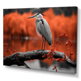 Heron Serenity In Monochrome - Heron Living Room Wall Art