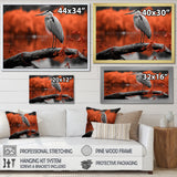 Heron Serenity In Monochrome - Heron Living Room Wall Art