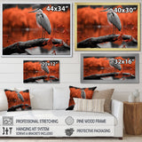 Heron Serenity In Monochrome - Heron Living Room Wall Art