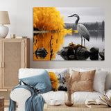 Heron Silent Waters - Heron Bedroom Wall Art