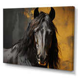 Yellow Horse Bold Elegance - Horse Living Room Wall Art
