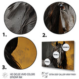 Yellow Horse Bold Elegance - Horse Living Room Wall Art