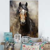 White Horse Equestrian Duality I - Animals Canvas Wall Art