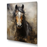 White Horse Equestrian Duality I - Animals Canvas Wall Art