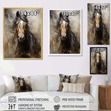 White Horse Equestrian Duality I - Animals Canvas Wall Art