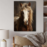 Brown Horse Harmonious Balance - Animals Canvas Wall Art