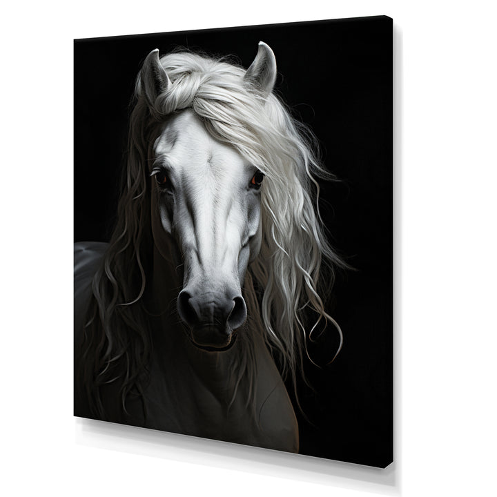Grey Horse Majestic Monochrome - Horse Home Decor Art