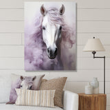 Pink White Horse Contours - Horse Wall Art Prints
