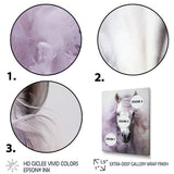 Pink White Horse Contours - Horse Wall Art Prints