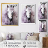 Pink White Horse Contours - Horse Wall Art Prints