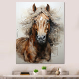 Brown Beige Horse Spirit Of Equus - Brown Horse Wall Art