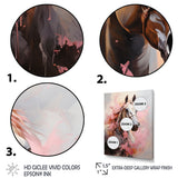 Pink White Horse Vibrant Pink Equine - Horse Wall Art Prints