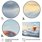Orange Hot Air Ballon Horizon I - Hot Air Balloon Canvas Wall Art