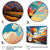 Orange Hot Air Ballon Bold - Hot Air Balloon Canvas Wall Art