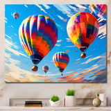 Colorful Hot Air Ballon Chromatic - Hot Air Balloon Canvas Wall Art