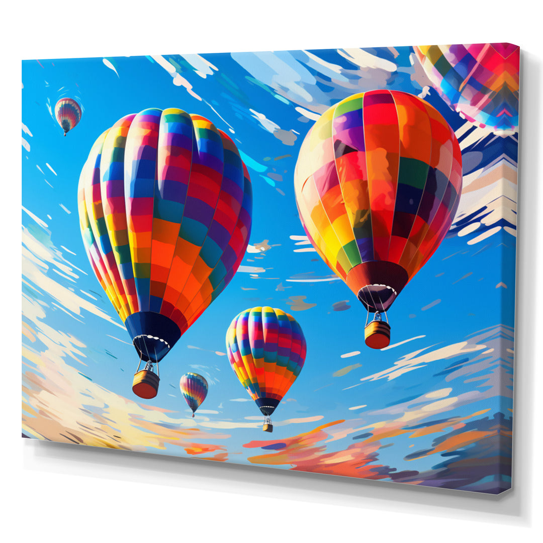 Colorful Hot Air Ballon Chromatic - Hot Air Balloon Canvas Wall Art