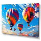 Colorful Hot Air Ballon Chromatic - Hot Air Balloon Canvas Wall Art