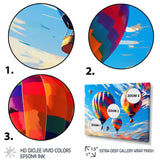 Colorful Hot Air Ballon Chromatic - Hot Air Balloon Canvas Wall Art