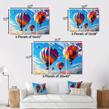 Colorful Hot Air Ballon Chromatic - Hot Air Balloon Canvas Wall Art