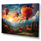 Colorful Hot Air Ballon Colorful - Hot Air Balloon Canvas Wall Art