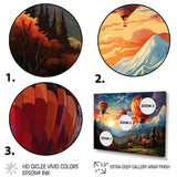 Colorful Hot Air Ballon Colorful - Hot Air Balloon Canvas Wall Art